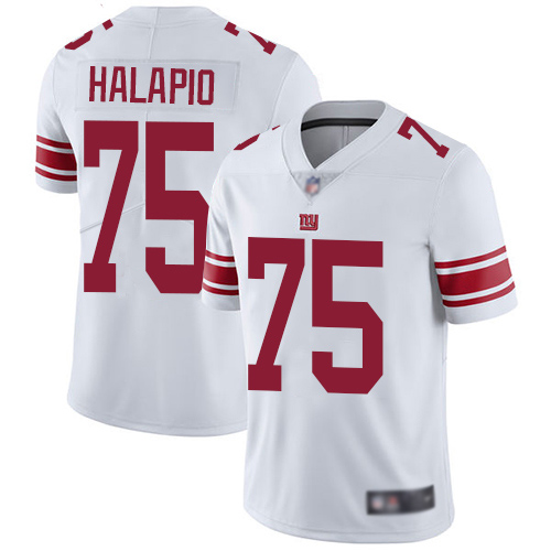 Men New York Giants 75 Jon Halapio White Vapor Untouchable Limited Player Football NFL Jersey